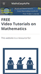 Mobile Screenshot of mathseasyaspie.com